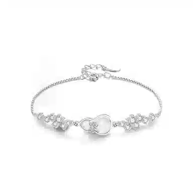 【S999足银纯银 福禄好运】 七好美银 蝴蝶结葫芦 创意时尚经典小众国潮 轻奢精致简约 个性潮流百搭 玉髓 手链 女款