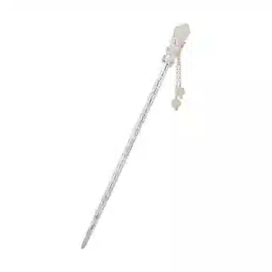 聆听花开 新中式玉兰花流苏簪子高级感步摇发钗古风饰品 铜镀银 发簪 女款