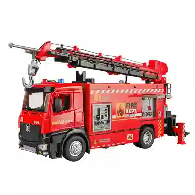 卡威 合金消防车 可喷水救援 收藏车模