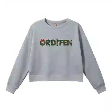 欧迪芬 美式复古高街短款无帽圆领上衣显瘦小个子百搭运动宽松休闲修身舒适亲肤卫衣 女款