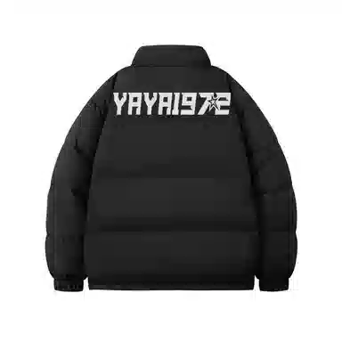 鸭鸭 保暖加厚防寒休闲立领宽松户外无性别面包服暗黑羽绒服外套 男女同款