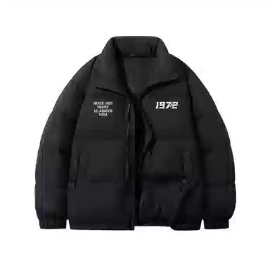 鸭鸭 保暖加厚防寒休闲立领宽松户外无性别面包服暗黑羽绒服外套 男女同款