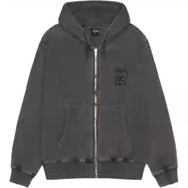 Stussy FW25 Stock Link Zip Hoodie Pigment Dyed