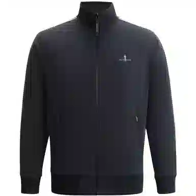 比音勒芬 金秋臻选静默复古老钱风穿搭舒适百搭时尚大气气质都市质感基础运动休闲立领针织夹克外套 男款