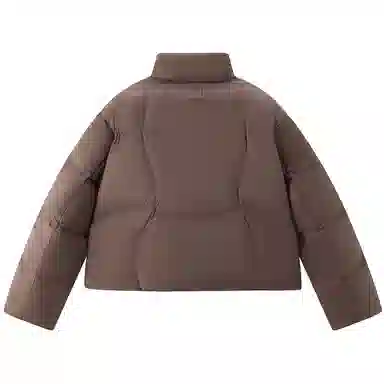 太平鸟 纯色保暖短款立领面包服羽绒服 女款