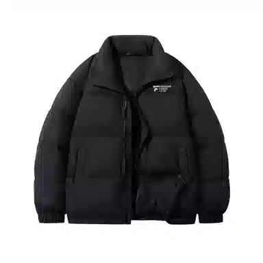 鸭鸭 拼接加厚立领拉链面包长袖羽绒服 男女同款