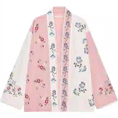 ZARA Colorblock Floral Embroidered Shirt