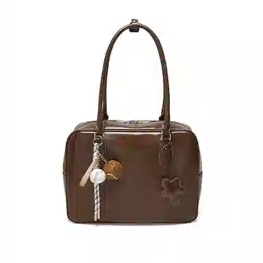 纳兰杜 时尚百搭复古高级 合成革 单肩包 常规 女款 咖色