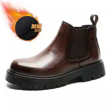 超纤皮 英伦风时尚简约通勤百搭款 短筒 经典切尔西靴 男款