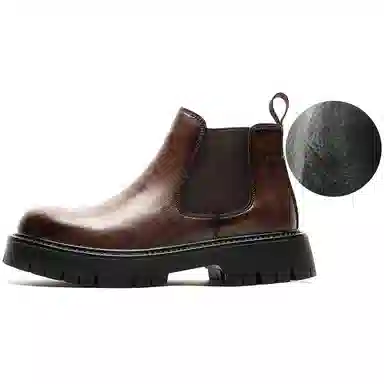 超纤皮 英伦风时尚简约通勤百搭款 短筒 经典切尔西靴 男款