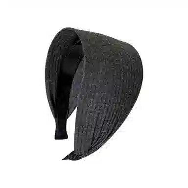 蒙妮 复古高级感条纹宽边针织头箍 塑料 发箍 女款