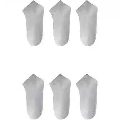 妮轻 纯棉防臭吸汗纯色简约短袜 男款