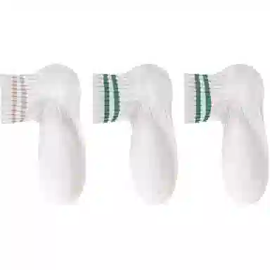 二三二三 纯白薄款撞色条纹高弹不勒脚舒适柔软抗菌防臭防滑健身瑜伽运动袜日常通勤简约时尚百搭短袜中筒袜 女款