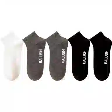 黛梦恋 透气防臭纯色简约短袜 男款