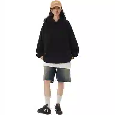 欧迪芬 春秋美式撞色运动上衣情侣宽松打底设计感连帽卫衣 男女同款