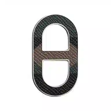 Hermes Logo Brooch Black