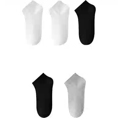 妮轻 纯棉防臭吸汗纯色简约短袜 男款