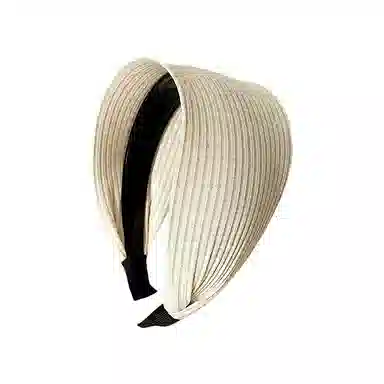 蒙妮 复古高级感条纹宽边针织头箍 塑料 发箍 女款