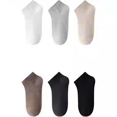 妮轻 纯棉防臭吸汗纯色简约短袜 男款