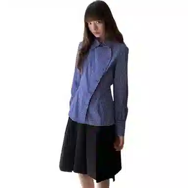 东鲸岁时记 气质清新长袖上衣百搭优雅短裙裙装套装 女款