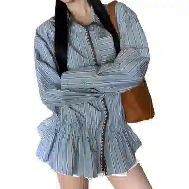 桴生 秋季红人馆法式韩系设计感高级百搭长袖上衣衬衫 女款