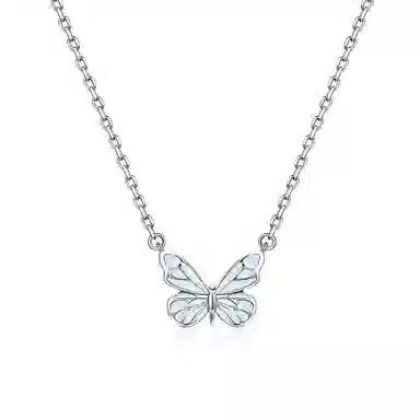 【破茧成蝶 B&Z 【S925银】夜光蝴蝶锁骨链浪漫优雅轻奢风高级感小众设计时尚简约日常通勤百搭#好运 银 项链 女款