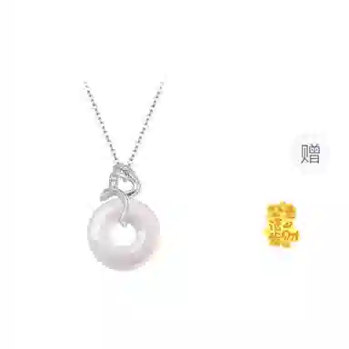 【S925银】 百利金 灵蛇平安扣 平安转运吉祥纳福国潮复古新中式本命年生肖蛇小众设计同心圆锁骨链#好运 玉髓 项链 男女同款情侣款