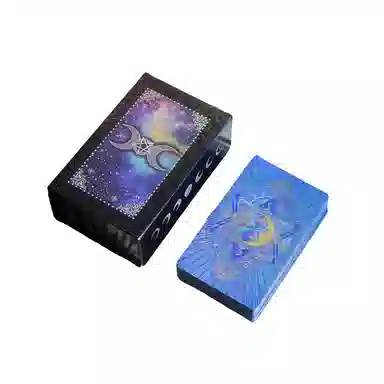 迪爱歪 塔罗牌韦特金箔塔罗卡游娱乐防水耐塑料 其他桌游