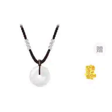 【足银纯银S999】 百利金 平安扣 平安转运吉祥纳福国潮新中式简约气质经典百搭小众设计转运珠锁骨链#好运 玉髓 项链 男女同款情侣款