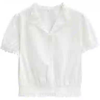 爱依服 夏季简约通勤纯色短袖衬衫 女款