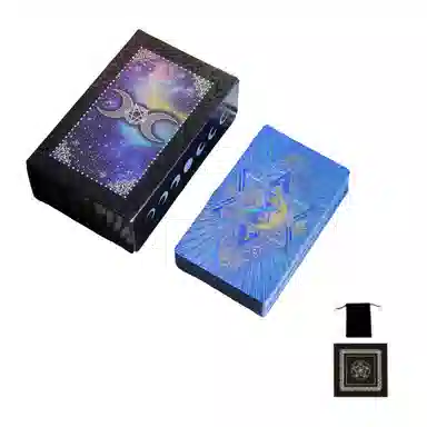 迪爱歪 塔罗牌韦特金箔塔罗卡游娱乐防水耐塑料 其他桌游