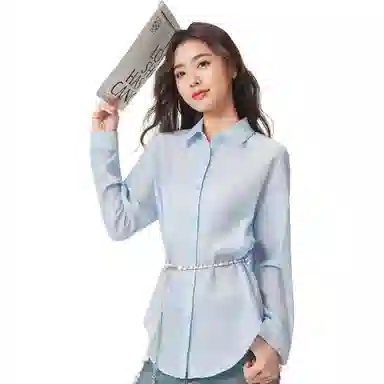 爱依服 简约纯色通勤衬衫 女款