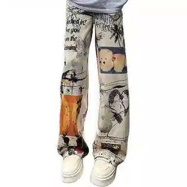 LIN MYKING Graffiti Tie-Dye Pants