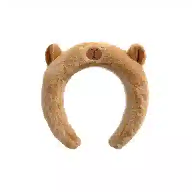 希铃 卡皮巴拉 高级感 毛绒可爱风 涤纶 发箍 女款