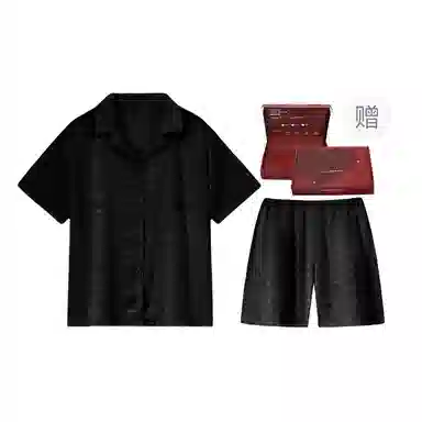静英鸾 纯色翻领简约风时尚休闲家居服睡衣礼盒 男女同款