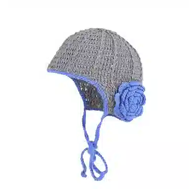 氧气樱桃 韩系手工复古针织编织花朵保暖护耳包头钩针氛围感自拍神器 涤纶 绒线帽 男女同款情侣款