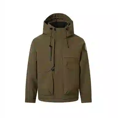 鸭鸭 纯色短款拉链长袖羽绒服 男女同款