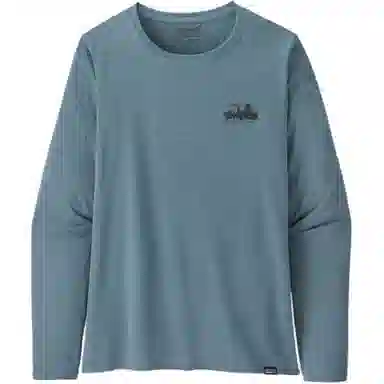 patagonia Women's Long-Sleeved Capilene Cool Daily Graphic Shirt C1logo T