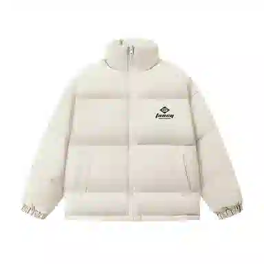 鸭鸭 经典暖冬系列 青少年冬季基础款简约字母数字印花设计感百搭休闲学生党好物防寒保暖显瘦显高拉链纽扣立领羽绒服 男女同款