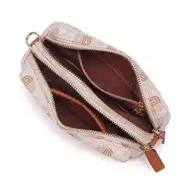 都宝路 日常通勤质感百搭印花长款钱包便携 合成革 单肩包 中号 女款 多色