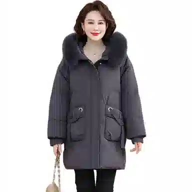 雅鹿 百搭时尚潮流长袖毛领羽绒服 女款