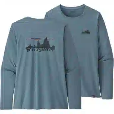 patagonia Women's Long-Sleeved Capilene Cool Daily Graphic Shirt C1logo T