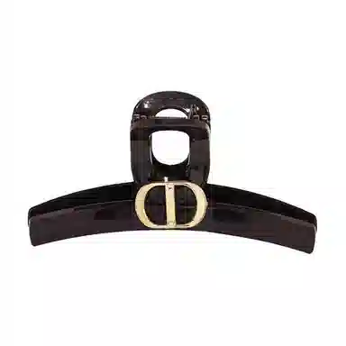 千桐 大号复古金标鲨鱼夹抓夹高级感后脑勺显发量发饰 亚克力 发夹 女款