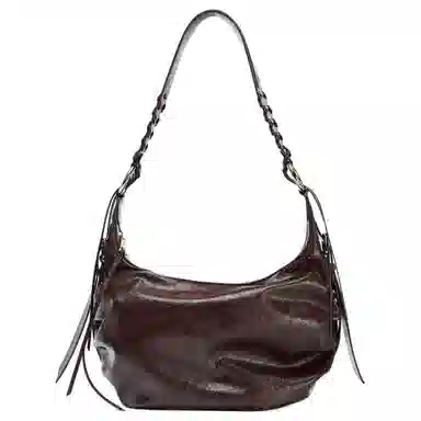 ZARA Fringed Burgundy Shoulder Bag
