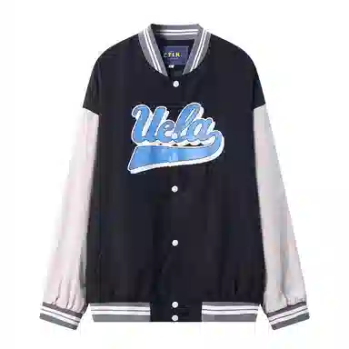 乱步 美式拼色港风运动宽松学生韩版夹克外套 男女同款