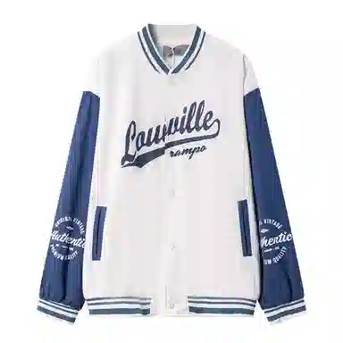 乱步 美式拼色港风运动宽松学生韩版夹克外套 男女同款