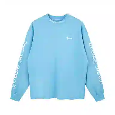 MOONWAV Gothic Letter Print Long Sleeve T-Shirt