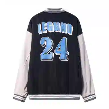 乱步 美式拼色港风运动宽松学生韩版夹克外套 男女同款