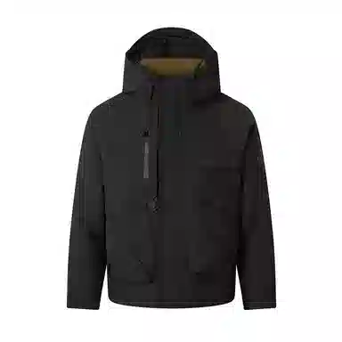 鸭鸭 纯色短款拉链长袖羽绒服 男女同款