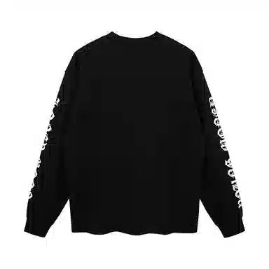 MOONWAV Gothic Letter Print Long Sleeve T-Shirt